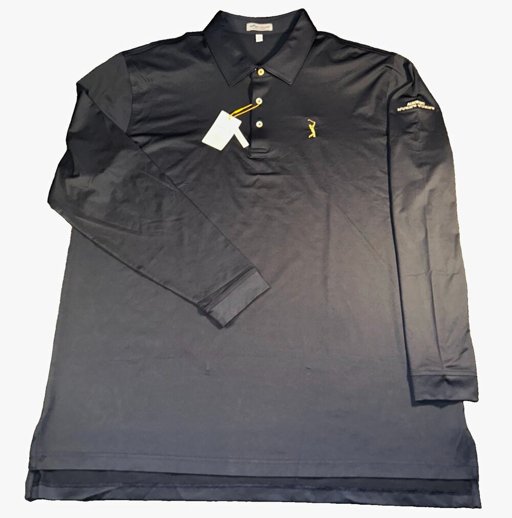 Peter Millar NWT XXL Navy Long Sleeve Polo TPC Sawgrass Agronomy Staff Goldman